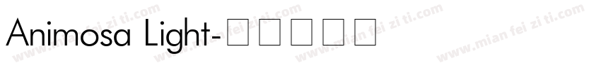 Animosa Light字体转换